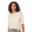 REPEAT M TRUI 36 / NATUREL Repeat Cashmere Trui Met Korte Mouw - Match Laren