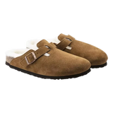 BIRKENSTOCK Birkenstock Boston Lamsvel Sandaal Camel - Match Laren