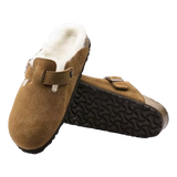 BIRKENSTOCK Birkenstock Boston Lamsvel Sandaal Camel - Match Laren