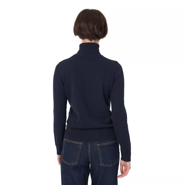REPEAT Repeat Organisch Cashmere Trui Met Rolkraag Jeans Blauw - Match Laren