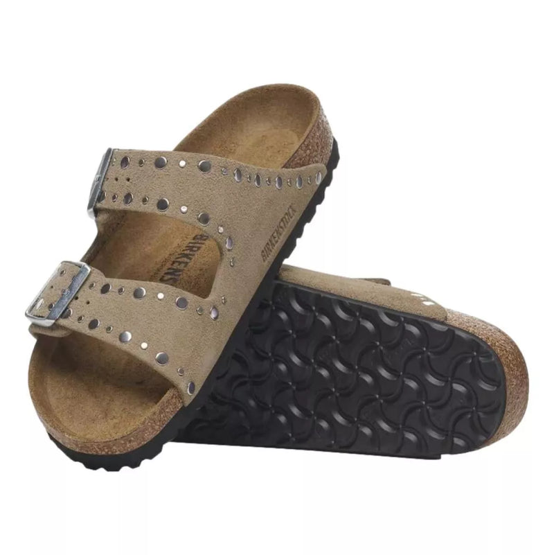 BIRKENSTOCK Birkenstock Arizona Rivet Slippers Taupe - Match Laren
