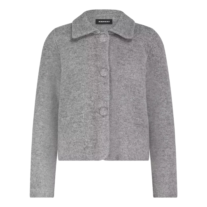 REPEAT Repeat Cashmere Vest Grijs - Match Laren