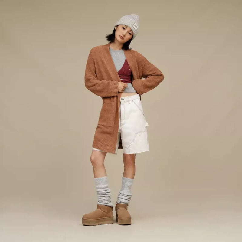 UGG UGG Muts Chunky Rib Grijs Melee - Match Laren