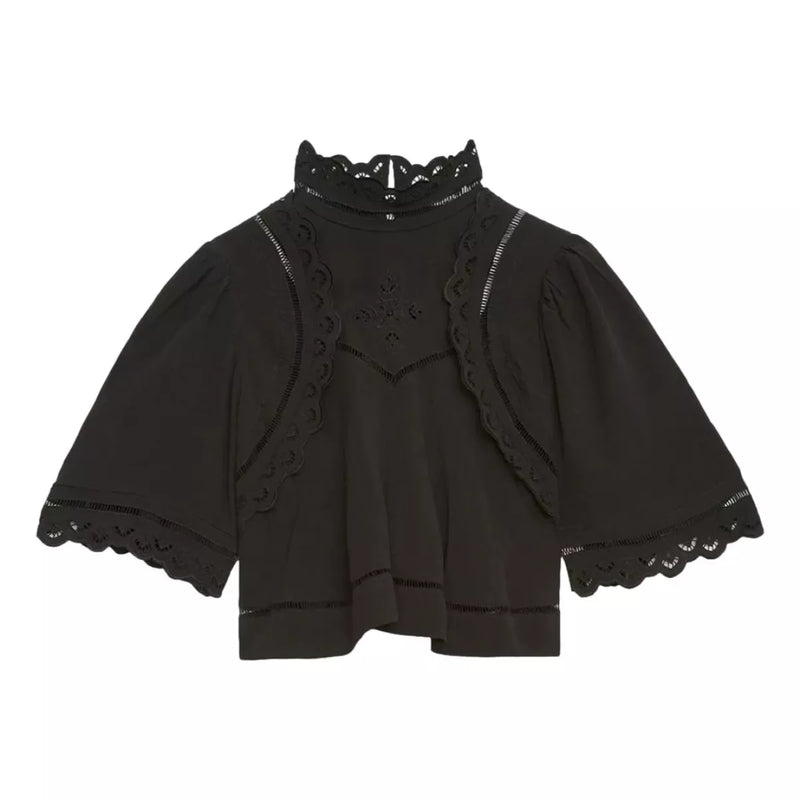 ISABEL MARANT Isabel Maranty Frany Top Zwart - Sisera Laren