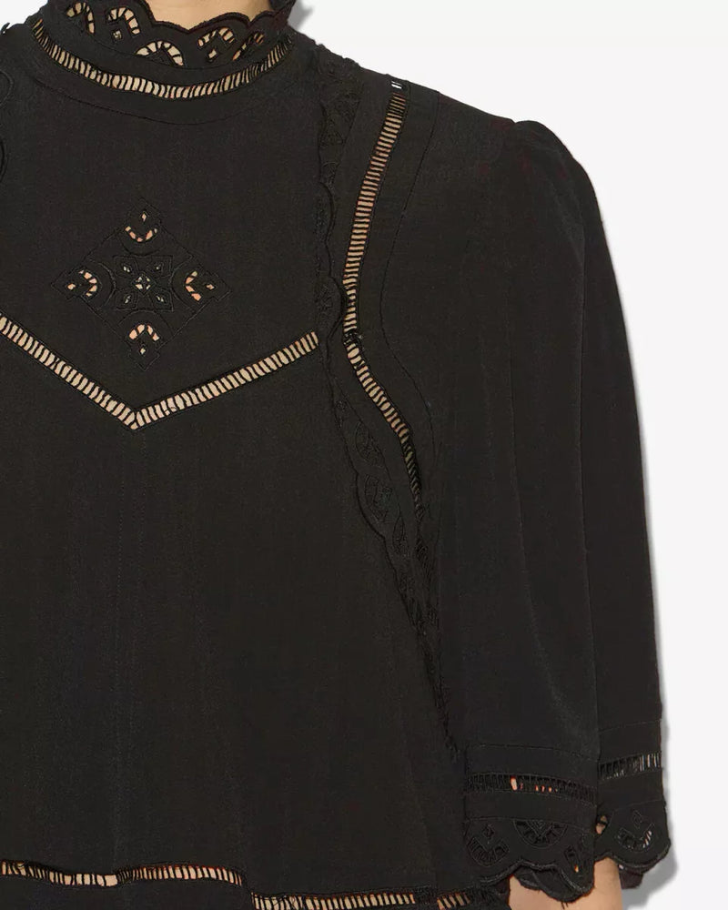 ISABEL MARANT Isabel Maranty Frany Top Zwart - Sisera Laren