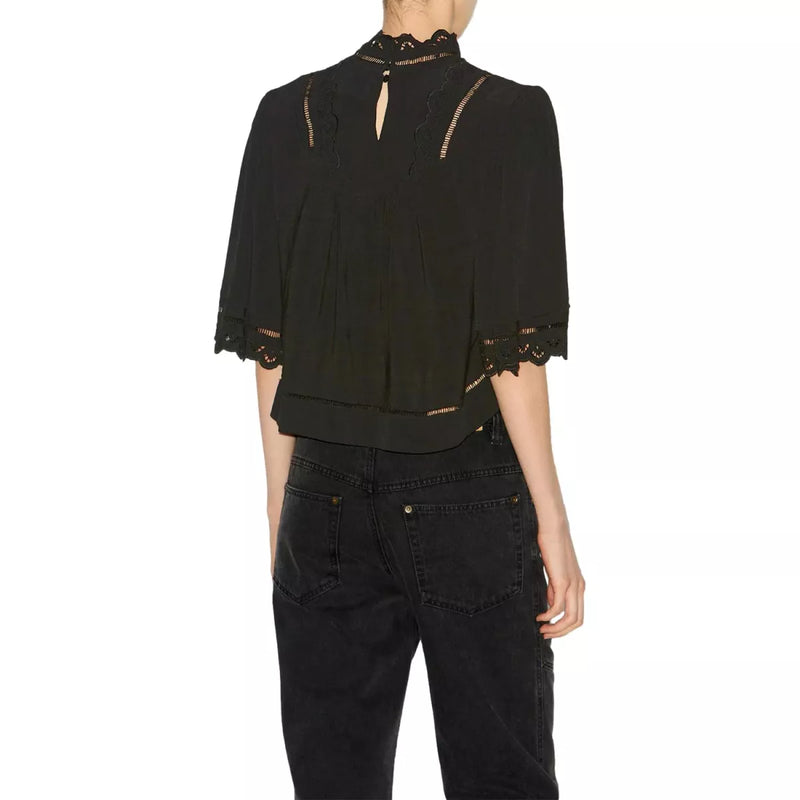 ISABEL MARANT Isabel Maranty Frany Top Zwart - Sisera Laren