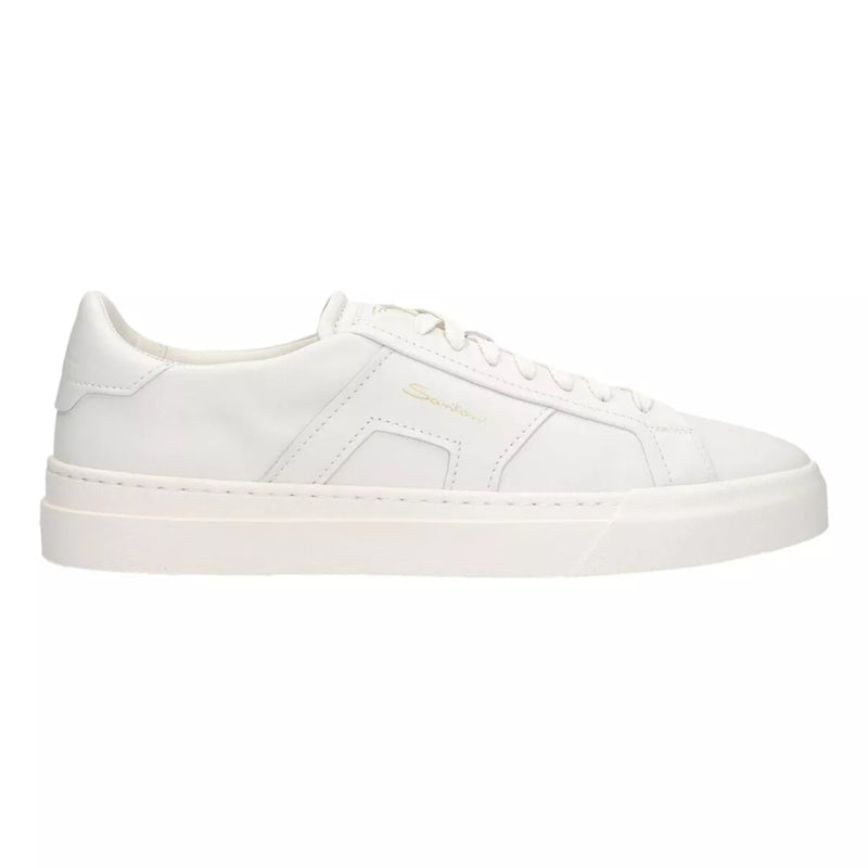 SANTONI Santoni Schoen Leer Wit - Match Laren