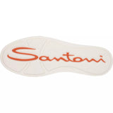SANTONI Santoni Schoen Leer Wit - Match Laren