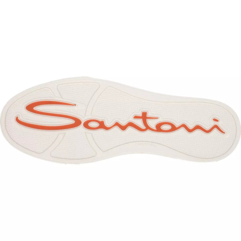 SANTONI Santoni Schoen Leer Wit - Match Laren