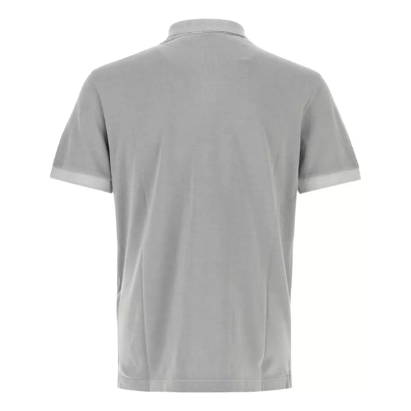 STONE ISLAND Stone Island Katoenen Pique Polo Lichtgrijs - Match Laren