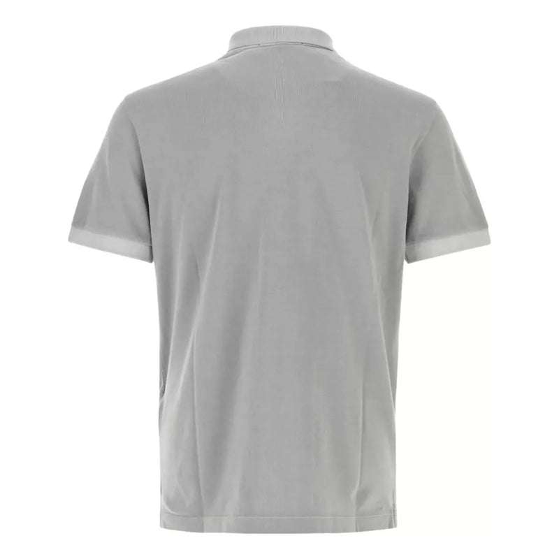 STONE ISLAND Stone Island Katoenen Pique Polo Lichtgrijs - Match Laren