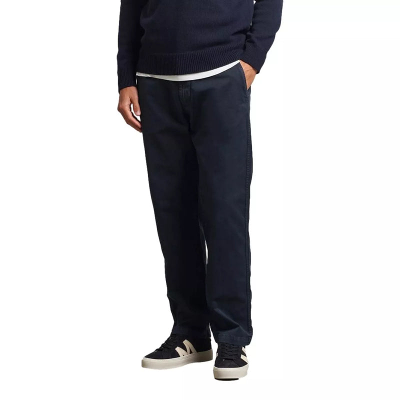 STONE ISLAND Stone Island Katoenen Chinobroek Donkerblauw - Match Laren