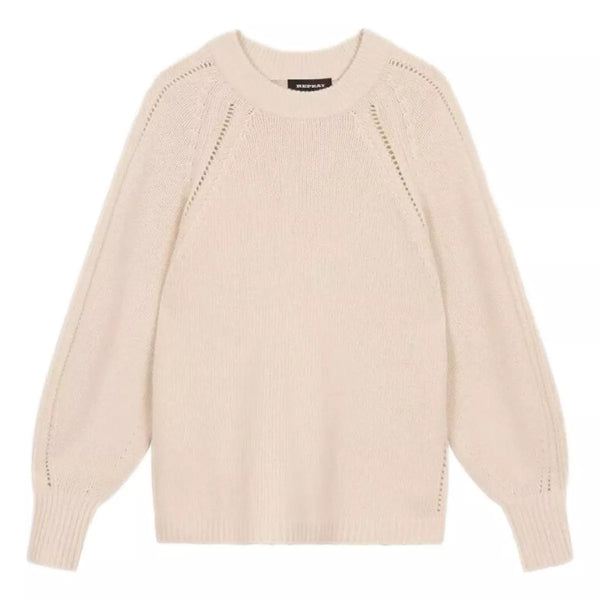 REPEAT Chunky Knit Pull-over Trui Zandkleur - Match Laren