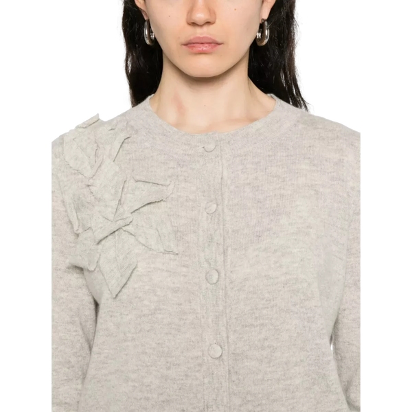 ALLUDE Allude Floral Vest Crème - Sisera Laren