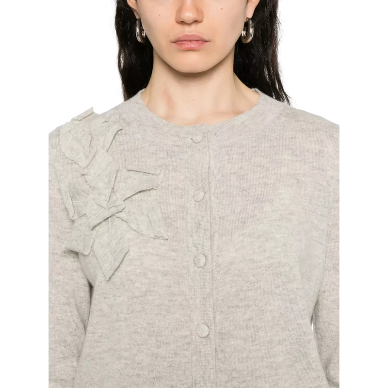 ALLUDE Allude Floral Vest Crème - Sisera Laren