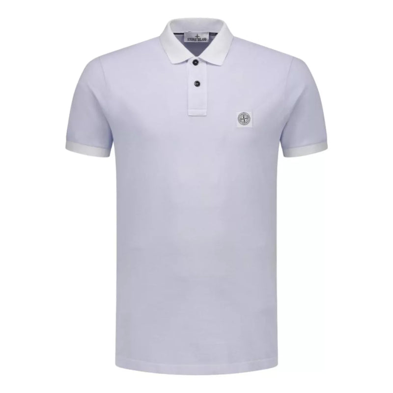 STONE ISLAND Stone Island Katoenen Pique Polo Lichtblauw - Match Laren