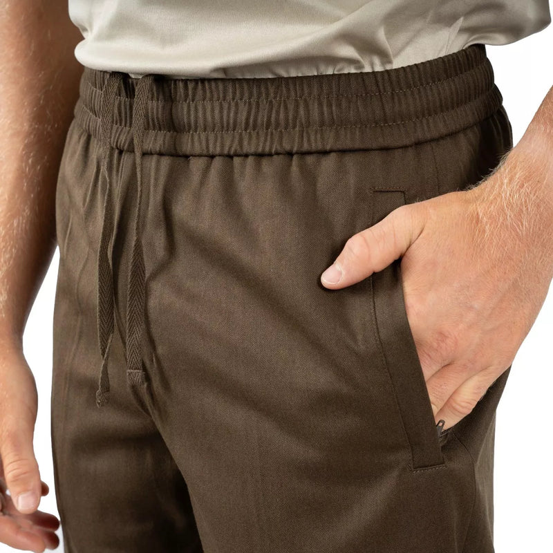 OLAF Olaf Slim Elasticated Trousers Brown  - Match Laren