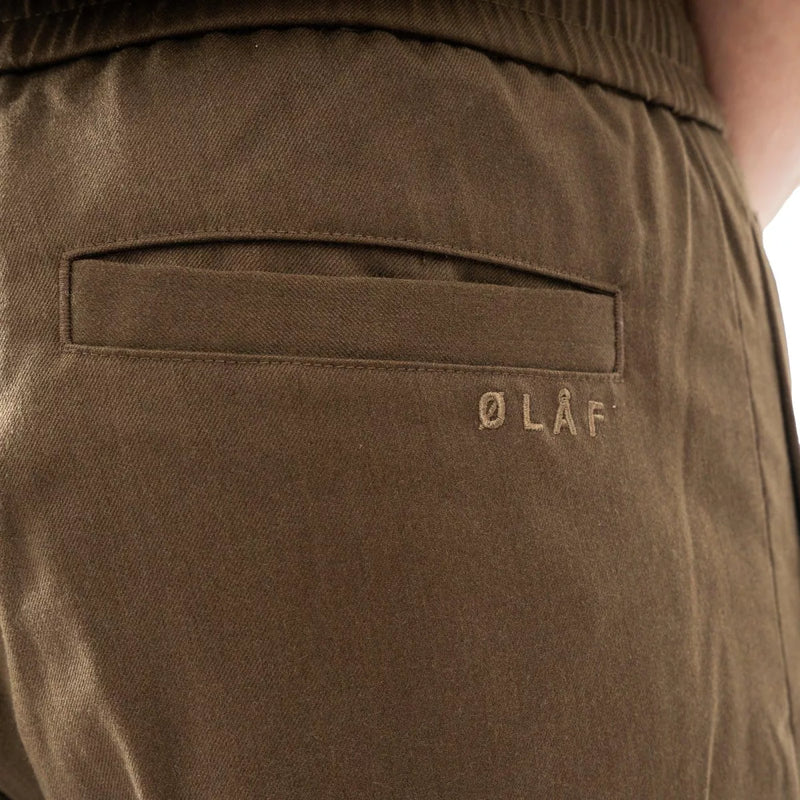 OLAF Olaf Slim Elasticated Trousers Brown  - Match Laren