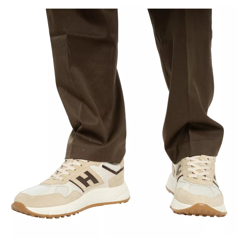 OLAF Olaf Slim Elasticated Trousers Brown  - Match Laren