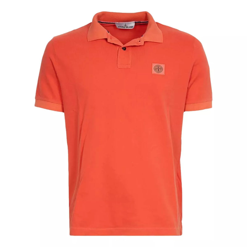 STONE ISLAND Stone Island Katoenen Polo Koraalkleur - Match Laren