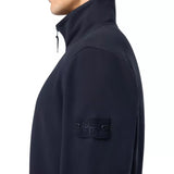 STONE ISLAND Stone Island Sweatshirt Met Volledige Rits En Geribde Details Marine - Match Laren