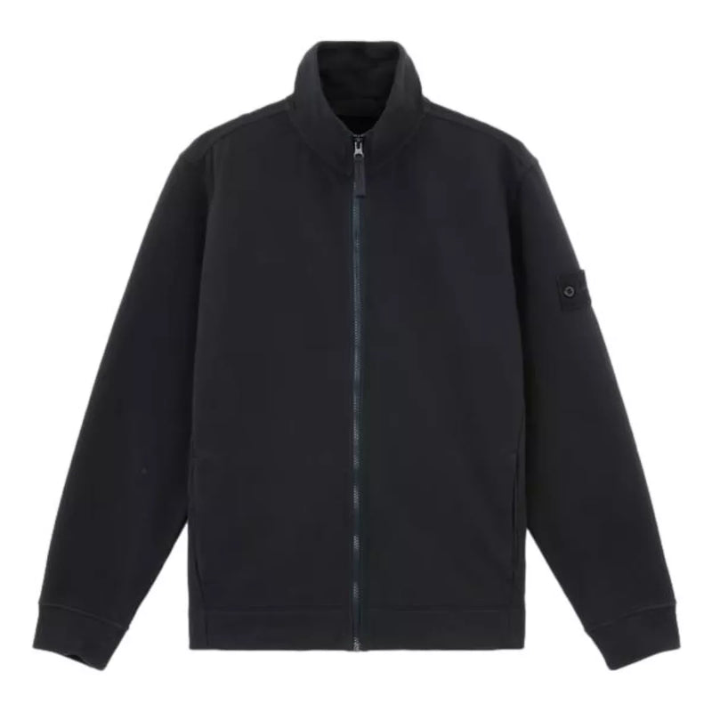 STONE ISLAND Stone Island Sweatshirt Met Volledige Rits En Geribde Details Marine - Match Laren