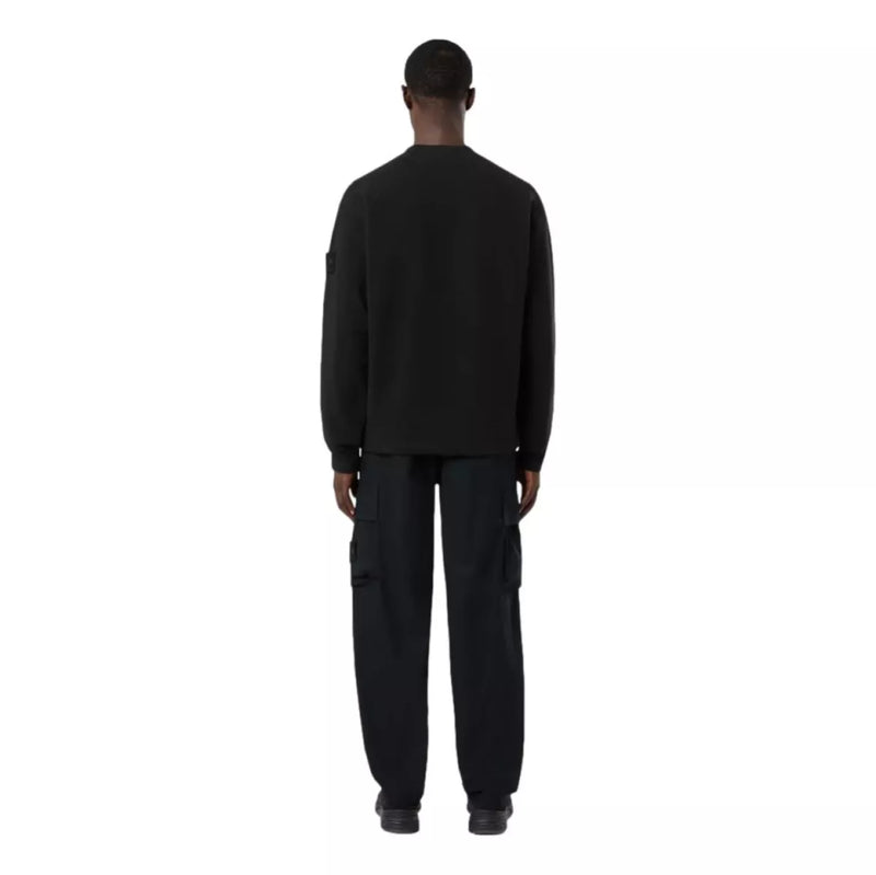 STONE ISLAND Stone Island Sweatshirt Met Ronde Hals En Geribde Details Zwart - Match Laren