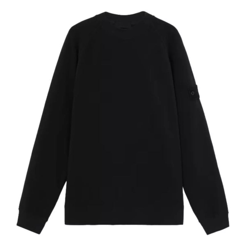 STONE ISLAND Stone Island Sweatshirt Met Ronde Hals En Geribde Details Zwart - Match Laren