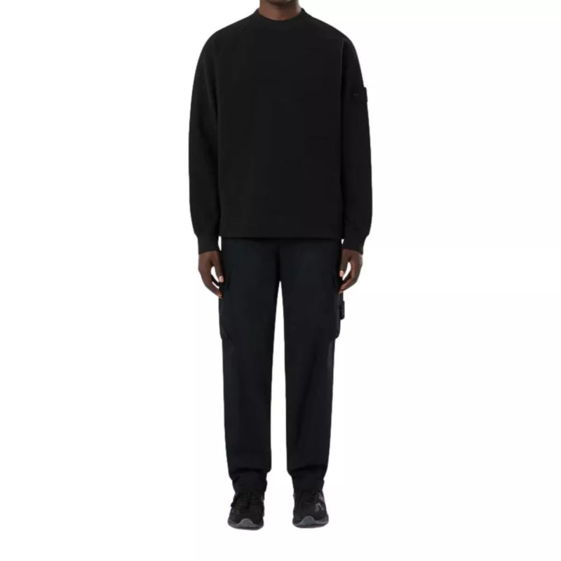 STONE ISLAND Stone Island Sweatshirt Met Ronde Hals En Geribde Details Zwart - Match Laren