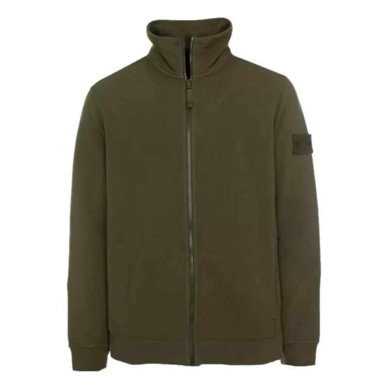 STONE ISLAND Stone Island Vest met Lange Ritssluiting Donkergroen - Match Laren