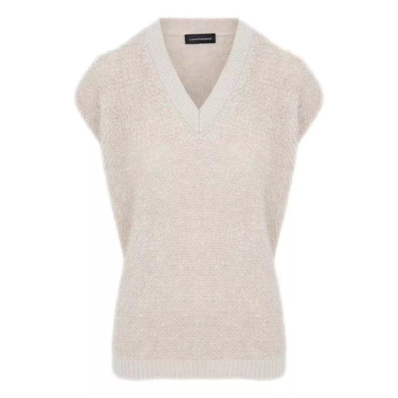 FFC FFC Cashmere Vest Met Rits Champagnekleur - Sisera Laren