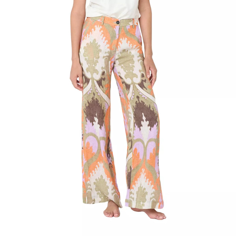 BAZAR DE LUXE Bazar Deluxe Printed Linen Pants - Match Laren