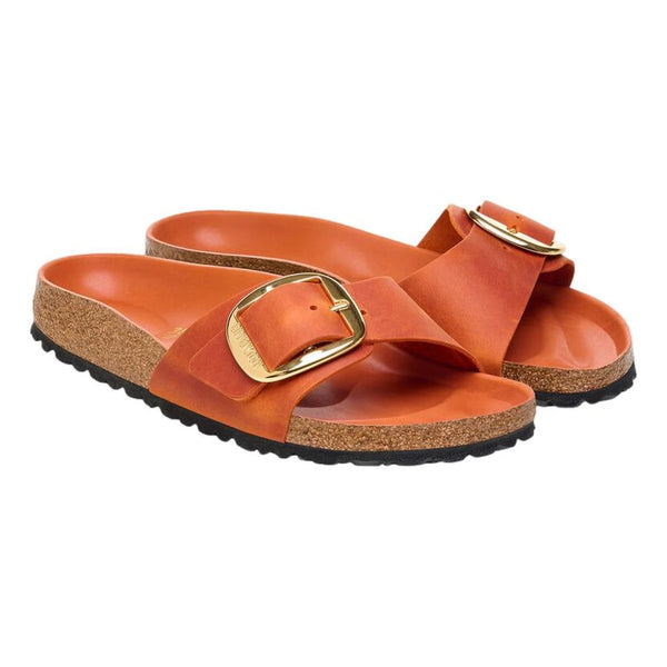 BIRKENSTOCK Madrid Big Buckle Vetleer Oranje - Match Laren