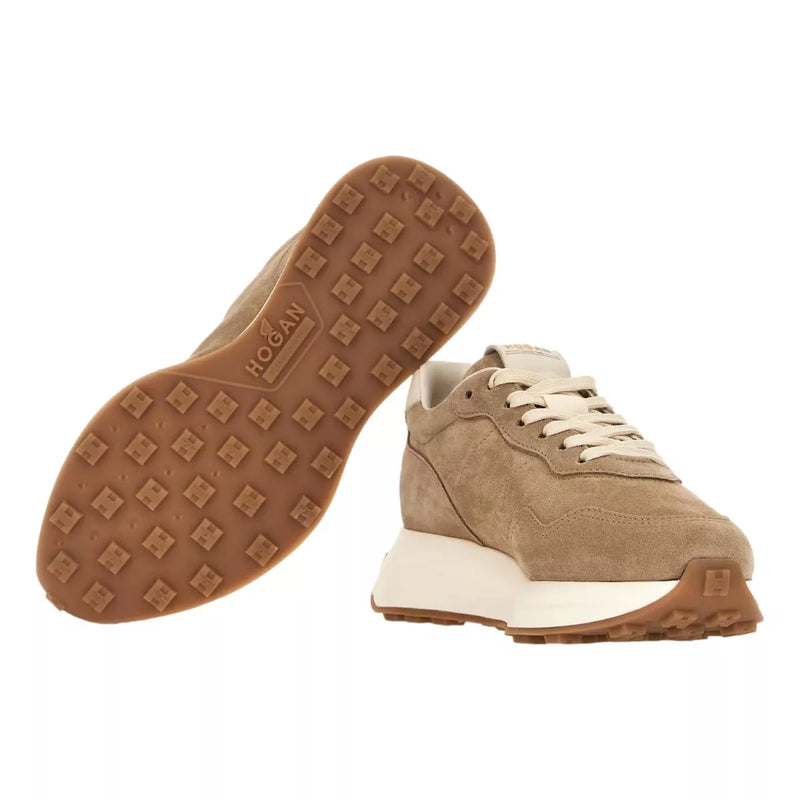 HOGAN Hogan Sneaker Zand Met Wit Logo - Match Laren