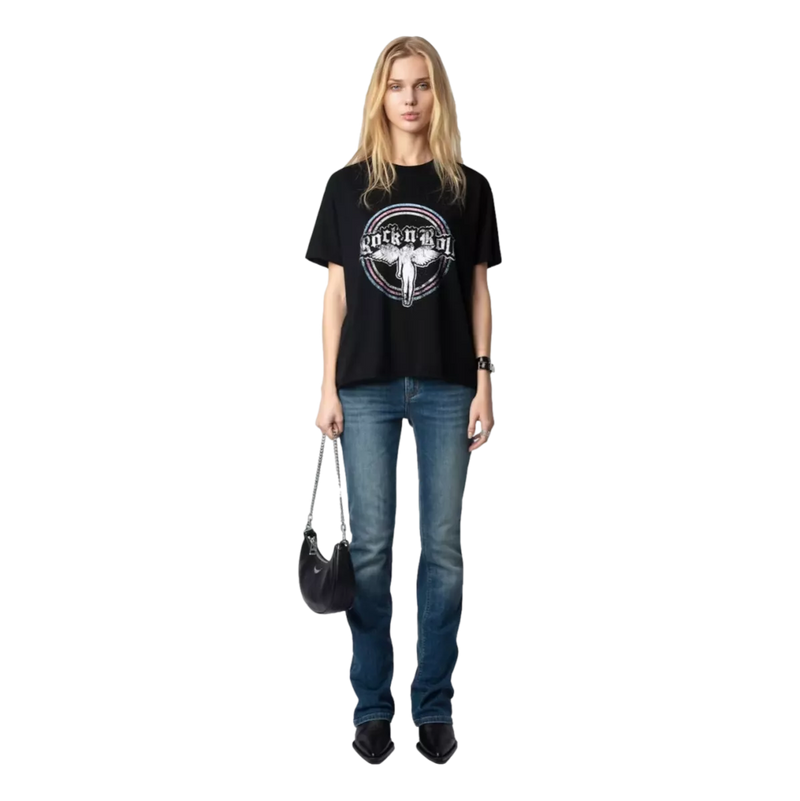 ZADIG & VOLTAIRE Zadig & Voltaire Tommer Fallen Angel T-Shirt Zwart Combi - Match Laren