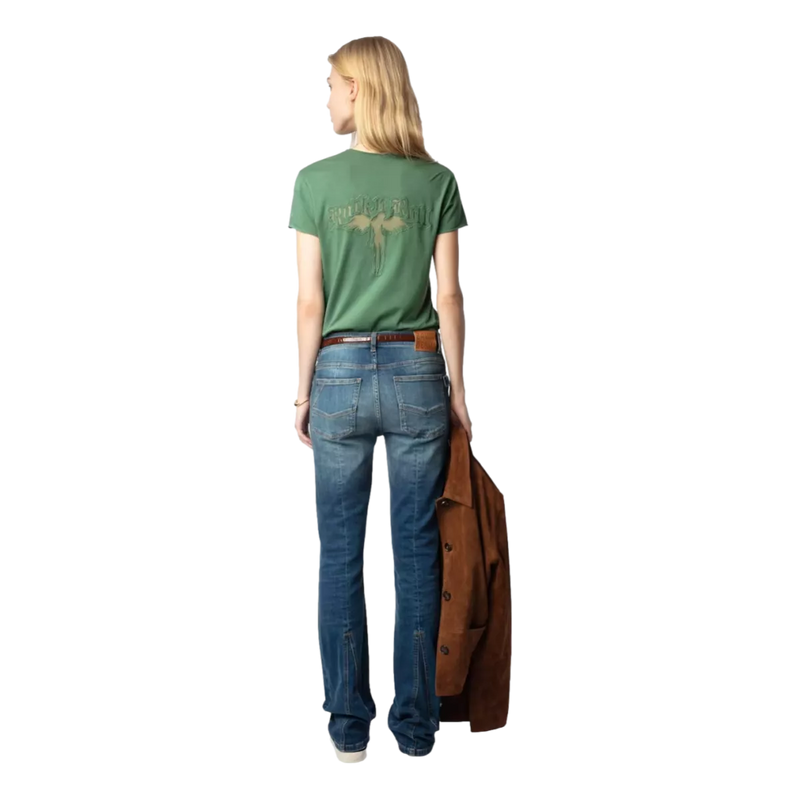 ZADIG & VOLTAIRE Zadig & Voltaire Fallen Angel Visnet T-Shirt Groen - Match Laren