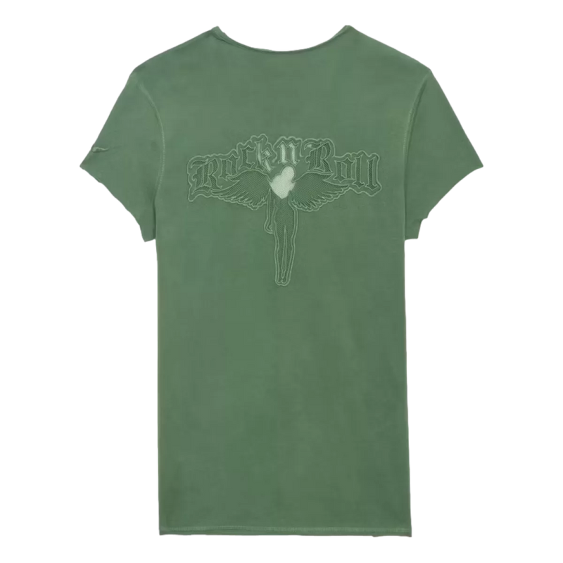 ZADIG & VOLTAIRE Zadig & Voltaire Fallen Angel Visnet T-Shirt Groen - Match Laren