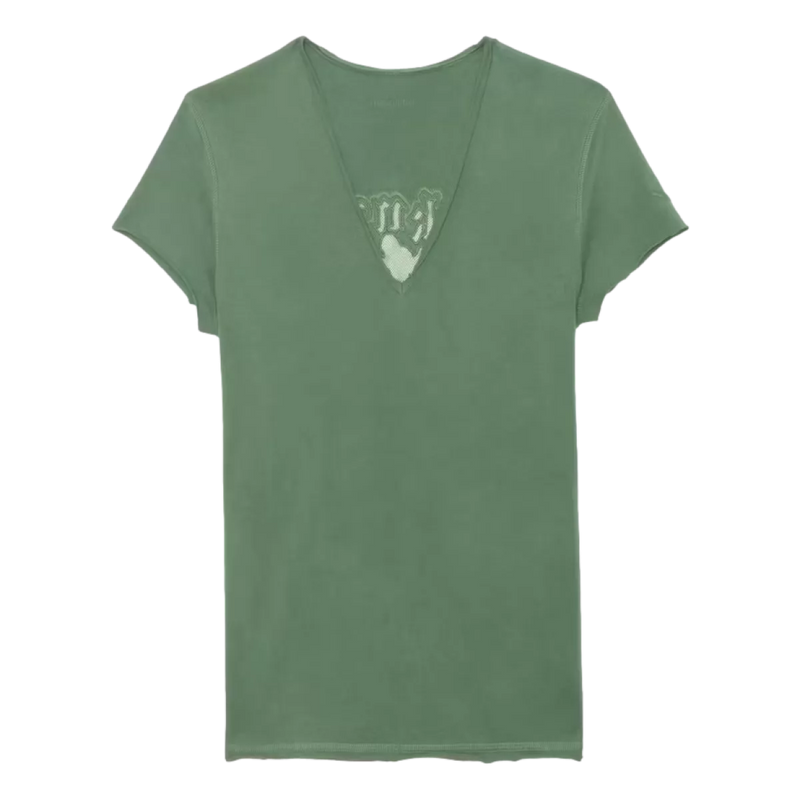 ZADIG & VOLTAIRE Zadig & Voltaire Fallen Angel Visnet T-Shirt Groen - Match Laren