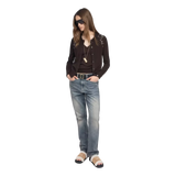 ZADIG & VOLTAIRE Zadig & Voltaire Vest Missya 100% Kasjmier Donkerbruin - Match Laren