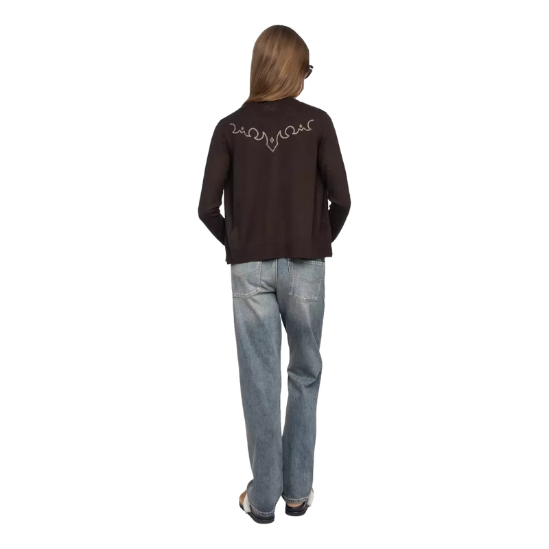 ZADIG & VOLTAIRE Zadig & Voltaire Vest Missya 100% Kasjmier Donkerbruin - Match Laren