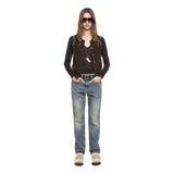 ZADIG & VOLTAIRE Zadig & Voltaire Vest Missya 100% Kasjmier Donkerbruin - Match Laren
