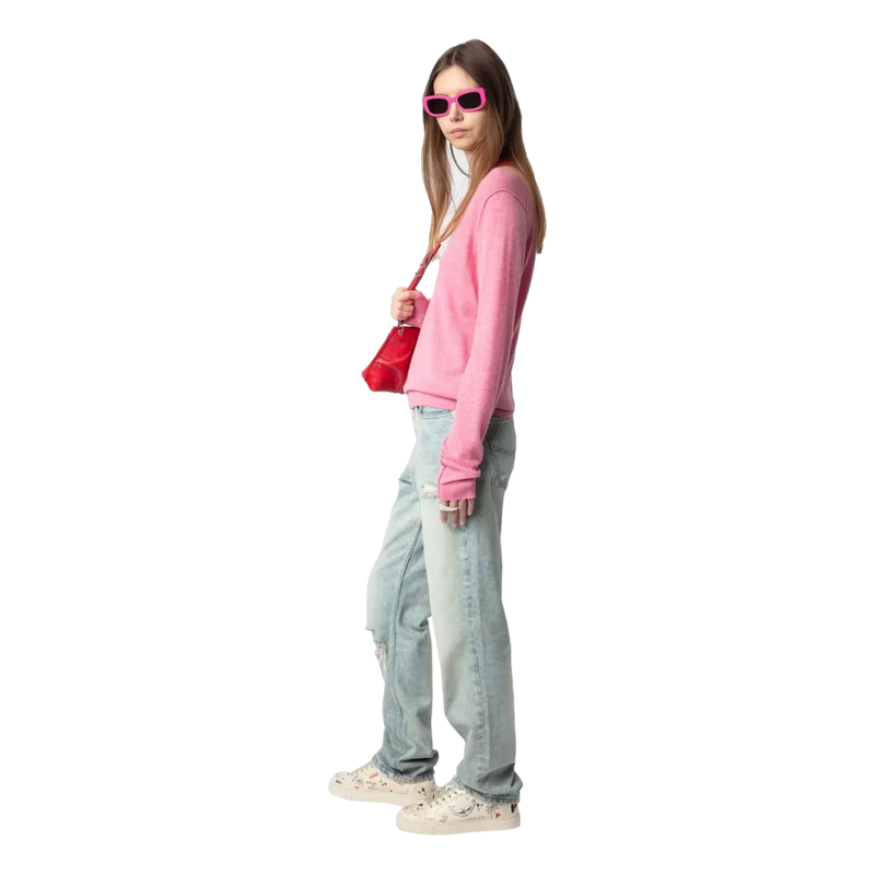 ZADIG & VOLTAIRE Zadig & Voltaire Rivy Kasjmier Trui Rose - Match Laren