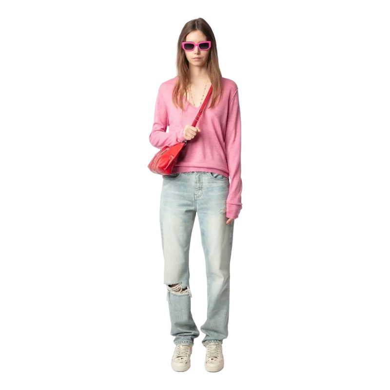 ZADIG & VOLTAIRE Zadig & Voltaire Rivy Kasjmier Trui Rose - Match Laren