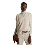 FFC FFC Cashmere Vest Met Rits Champagnekleur - Sisera Laren