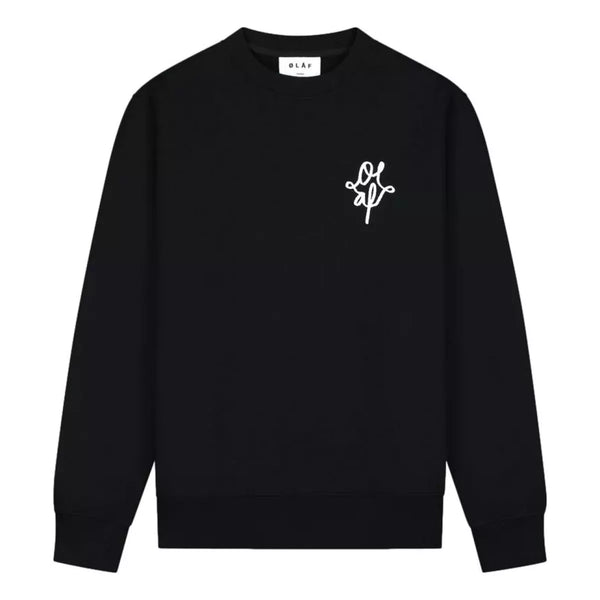 OLAF Olaf Monogram Graphic Trui Zwart - Match Laren