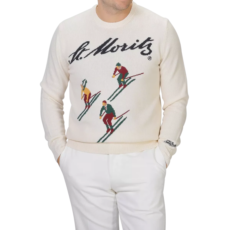 MC2 SAINT BARTH Saint Barth Heron Trui Off White - Match Laren