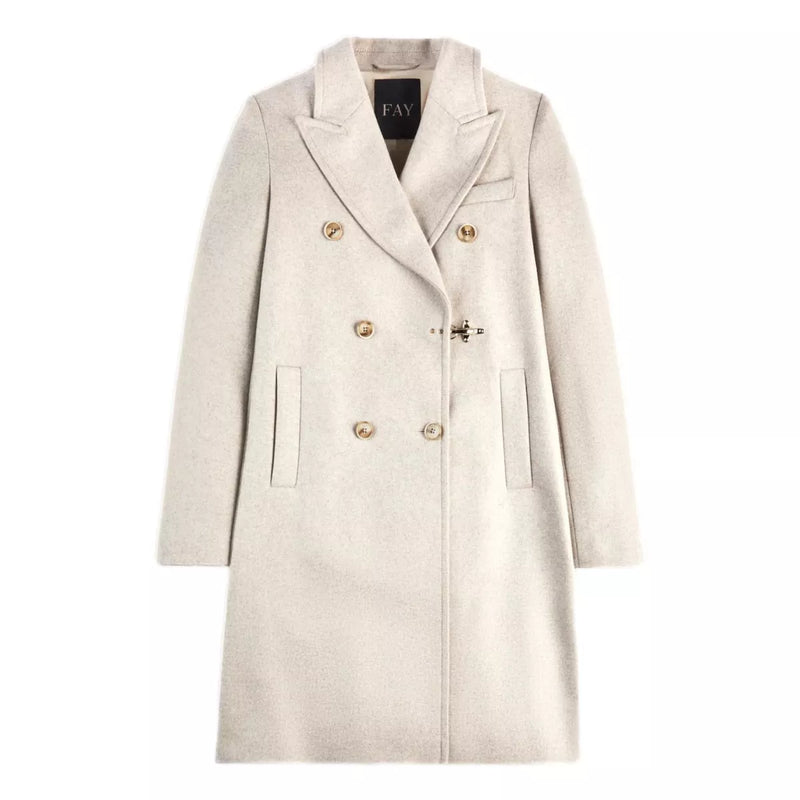 FAY Fay Wollen Cashmere Jas Lichtgrijs - Match Laren