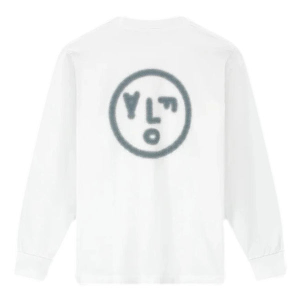 OLAF OLAF Long Sleeve Pixelated Face Tee Wit - Match Laren