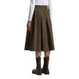 PESERICO Peserico Taffeta Rok Donkerbruin - Match Laren