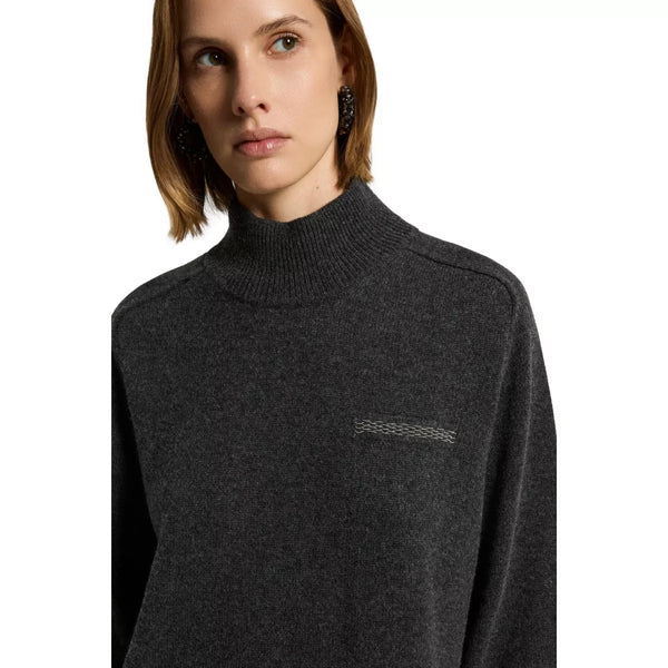 PESERICO Peserico Cashmere Wollen Jurk Antraciet - Match Laren